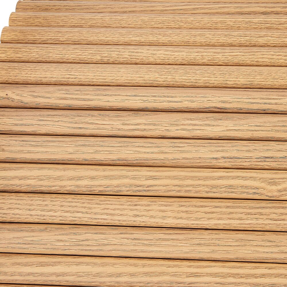 Coffee Tables: Luxe Ribbed Round Coffee Table Wooden