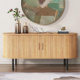 Buffets & Sideboards: Ripple Sideboard with Sliding Doors — Earthy Elegance Redefined