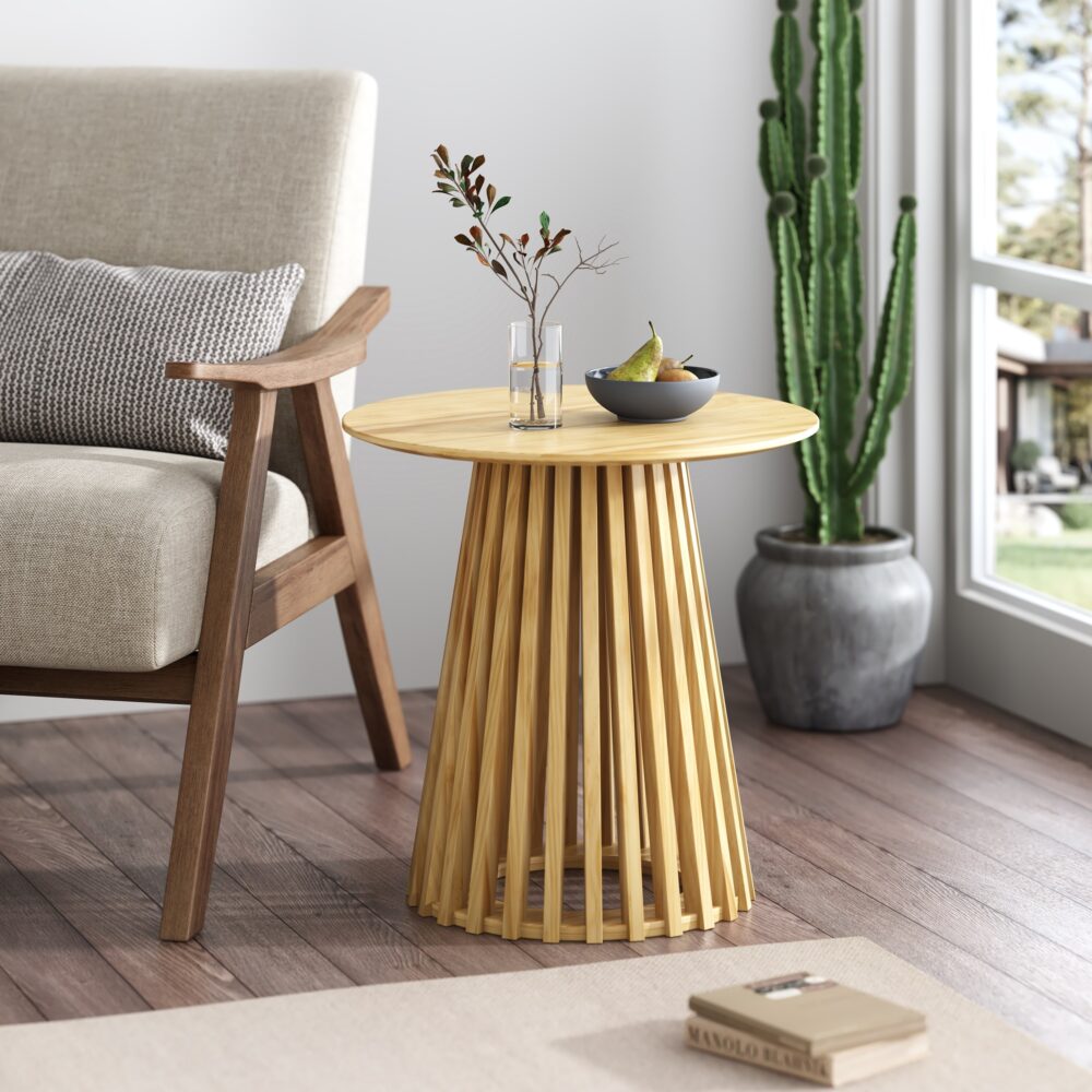 Side Tables: Palmer Timber Tally Natural Side Table