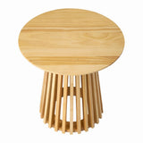 Side Tables: Palmer Timber Tally Natural Side Table