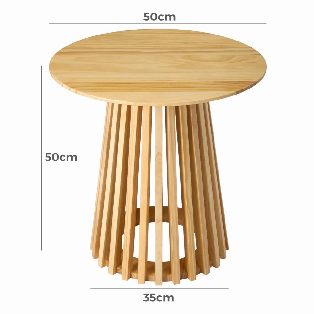 Side Tables: Palmer Timber Tally Natural Side Table