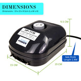 Aquarium Filters & Pumps: Aquarium Air Pump Oxygen Hydroponic 4 Outlet 360L/H 13W