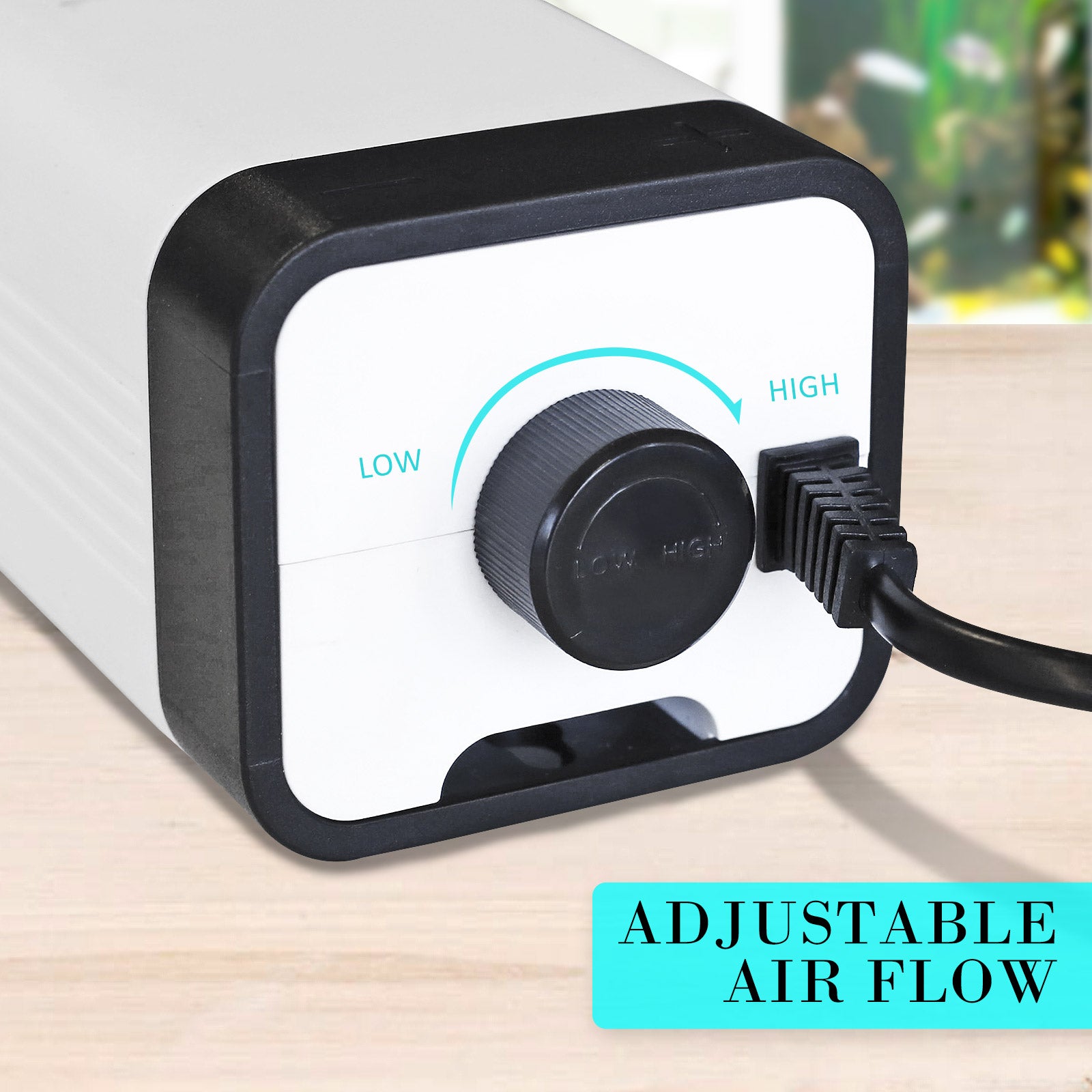 Aquarium Filters & Pumps: Aquarium Air Pump Oxygen Hydroponic 2 Outlet 180L/H 4W
