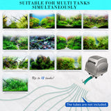 Aquarium Filters & Pumps: Aquarium Air Pump Oxygen Hydroponic 12 Outlet 4500L/H 65W