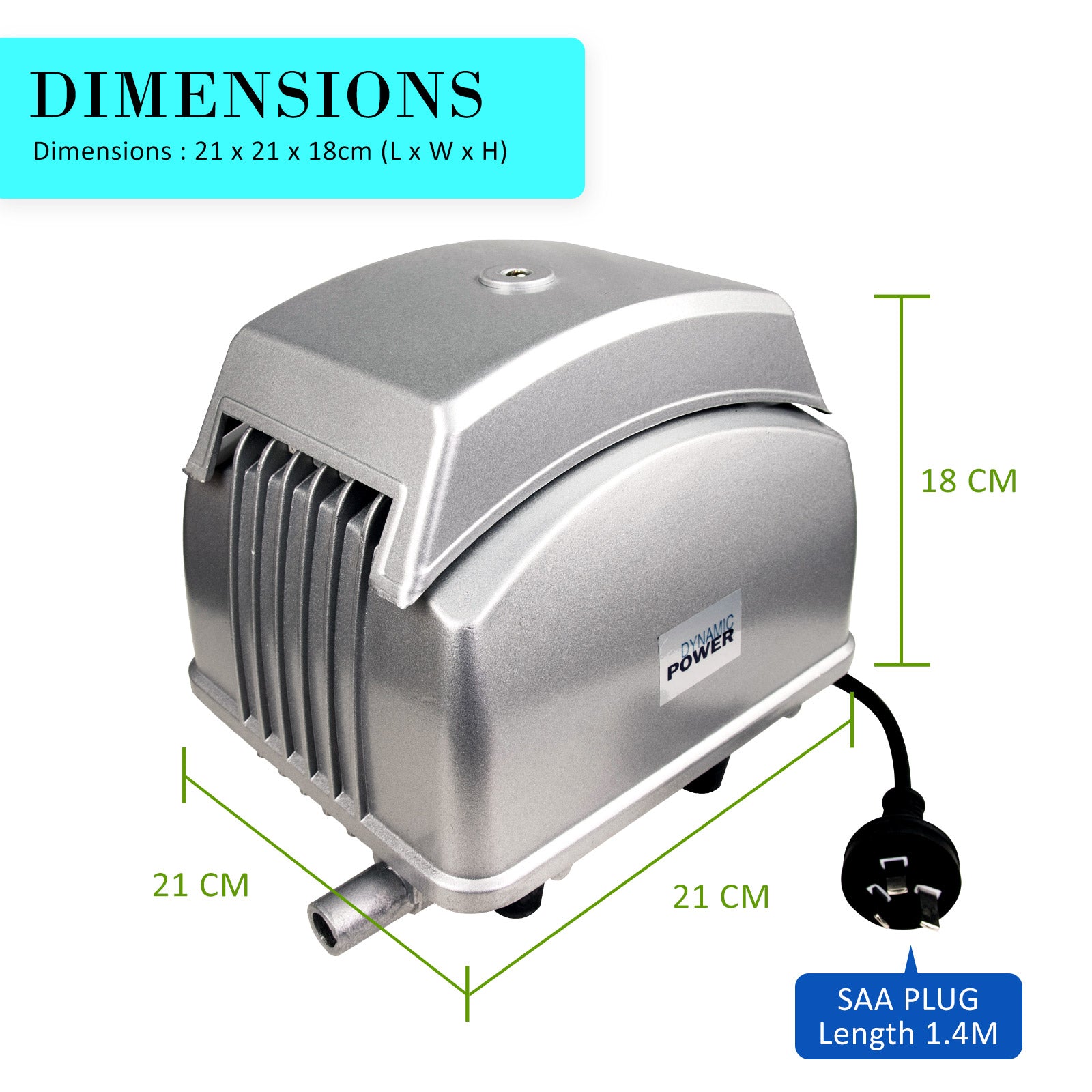 Aquarium Filters & Pumps: Aquarium Air Pump Oxygen Hydroponic 12 Outlet 4500L/H 65W