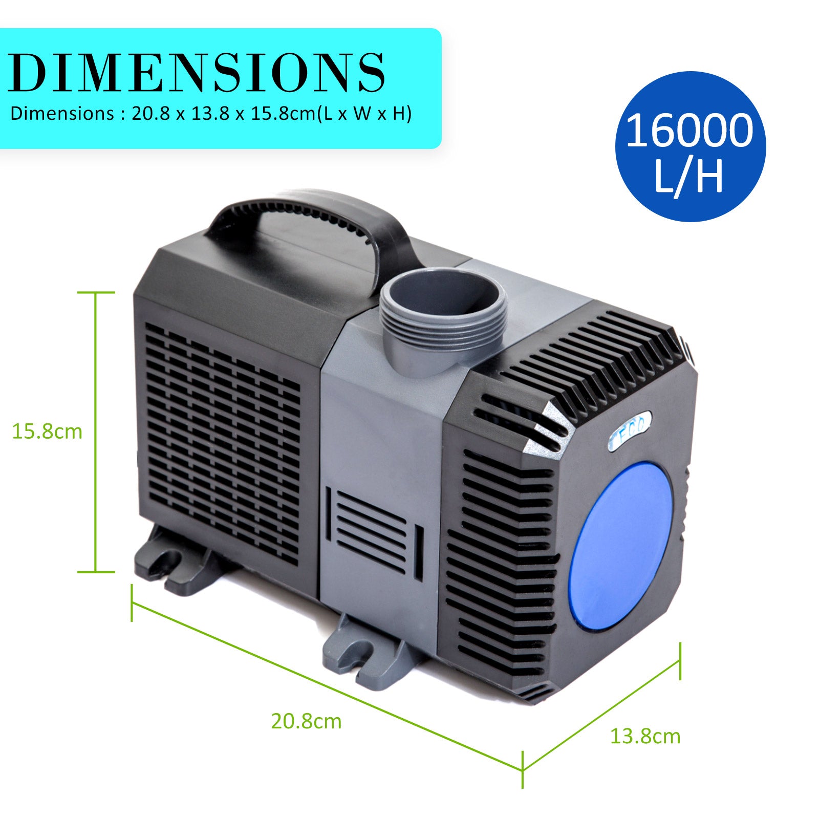 Aquarium Filters & Pumps: Combo Aquarium Garden Filter 10000L/H + Submersible Water Pump 16000L/H