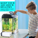 Aquarium Filters & Pumps: Aquarium Air Pump Oxygen Hydroponic 4 Outlet 670L/H 8W WHITE