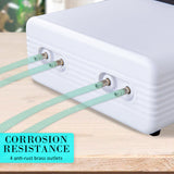 Aquarium Filters & Pumps: Aquarium Air Pump Oxygen Hydroponic 4 Outlet 670L/H 8W WHITE