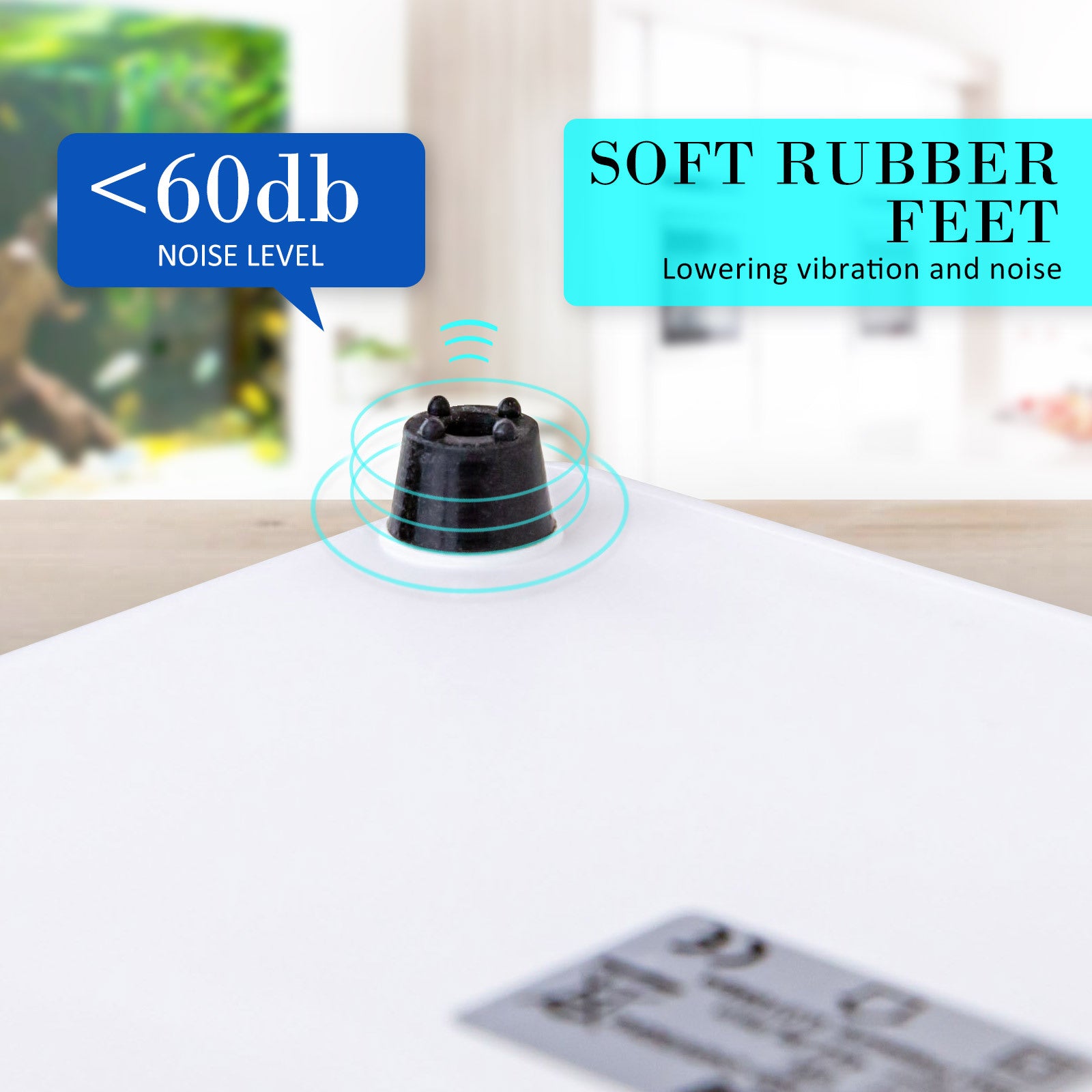 Aquarium Filters & Pumps: Aquarium Air Pump Oxygen Hydroponic 4 Outlet 670L/H 8W WHITE