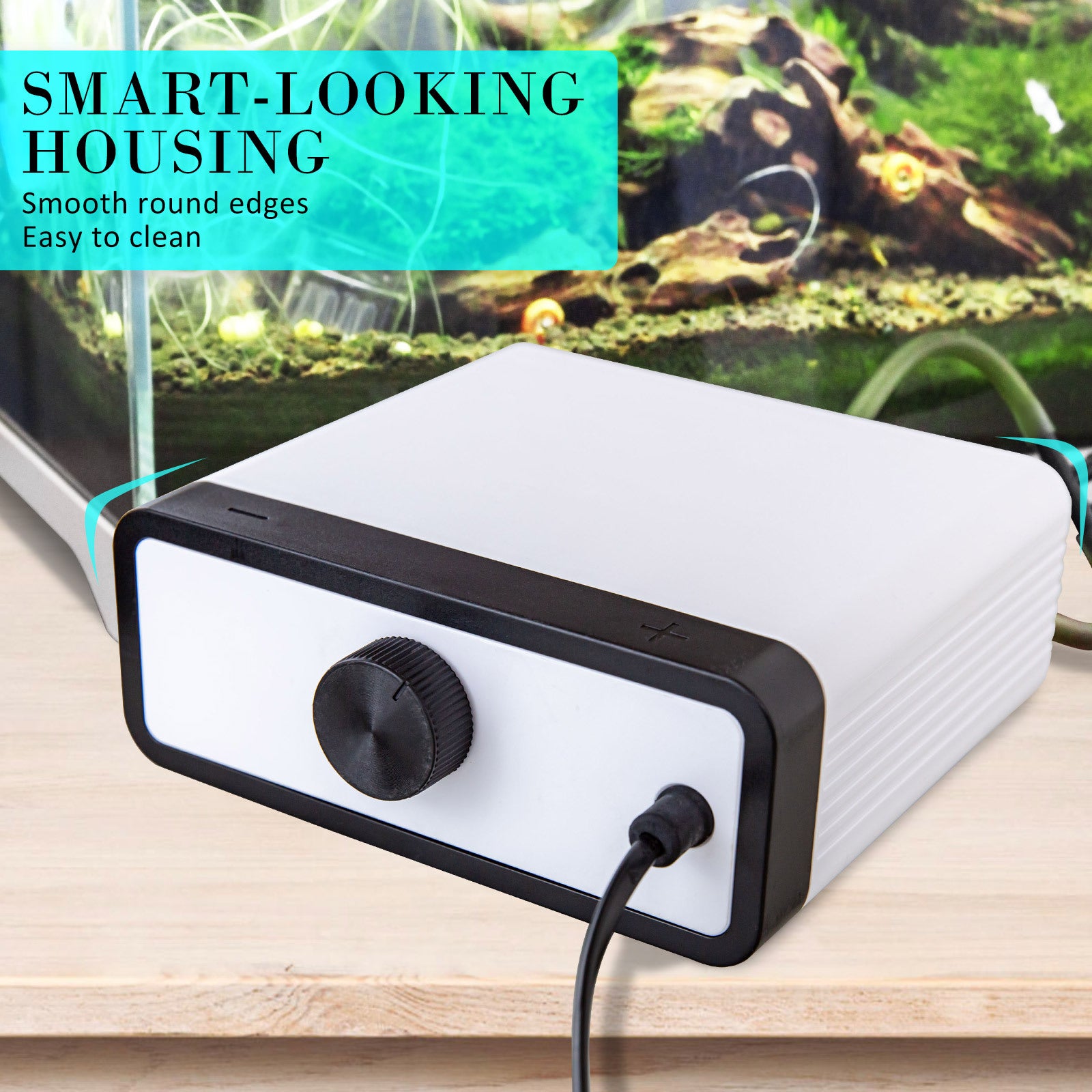 Aquarium Filters & Pumps: Aquarium Air Pump Oxygen Hydroponic 4 Outlet 670L/H 8W WHITE