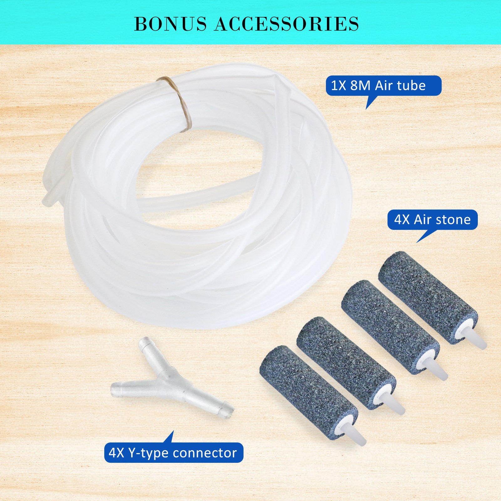 Aquarium Filters & Pumps: Aquarium Air Pump Oxygen Hydroponic 4 Outlet 670L/H 8W WHITE