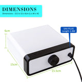 Aquarium Filters & Pumps: Aquarium Air Pump Oxygen Hydroponic 4 Outlet 670L/H 8W WHITE