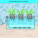 Aquarium Filters & Pumps: Aquarium Air Pump Oxygen Hydroponic 4 Outlet 670L/H 8W WHITE