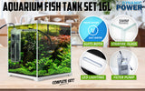 Aquariums: Aquarium Starfire Glass Fish Tank Set Filter Pump 16L