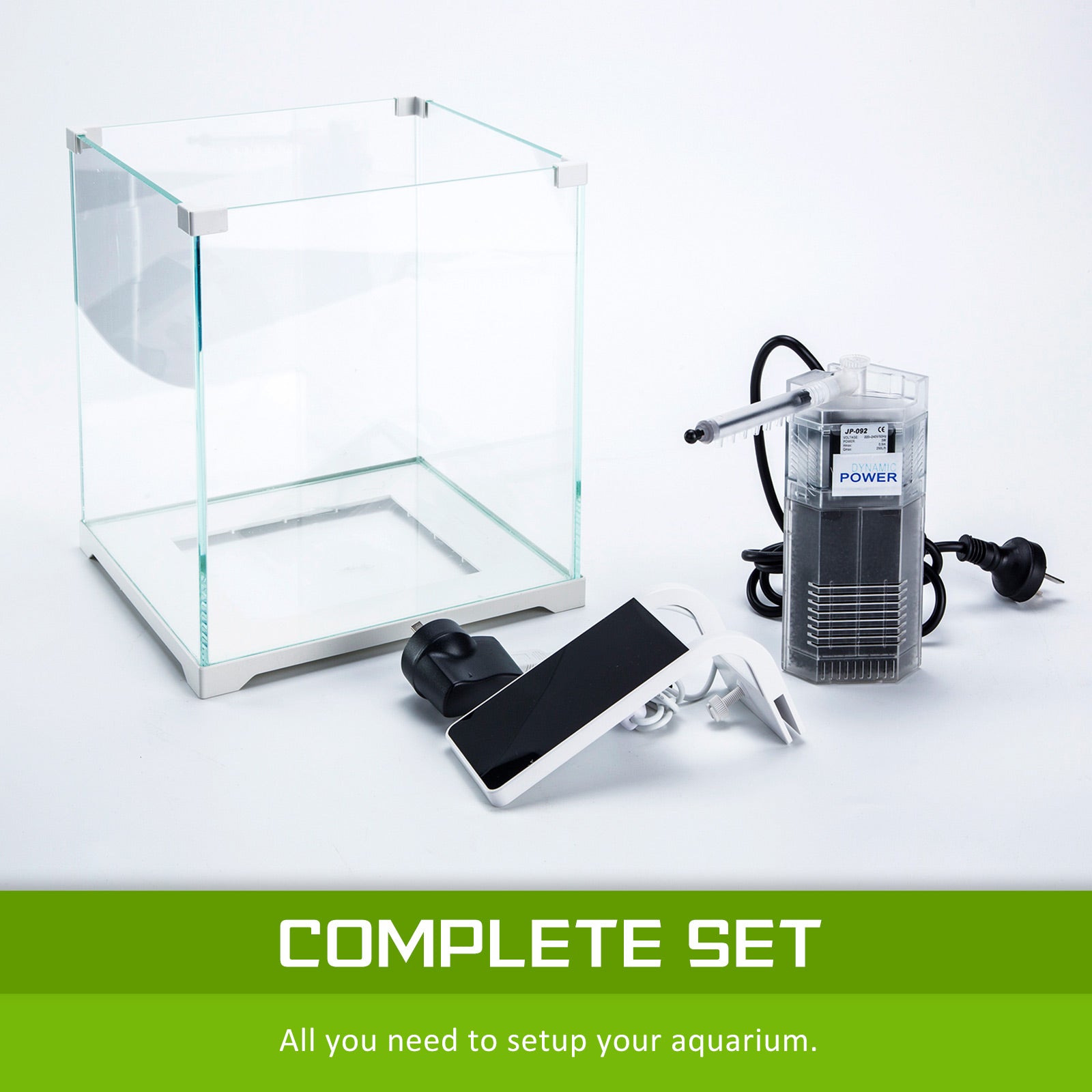 Aquariums: Aquarium Starfire Glass Fish Tank Set Filter Pump 16L