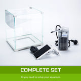 Aquariums: Aquarium Starfire Glass Fish Tank Set Filter Pump 16L