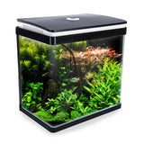 Aquariums: Aquarium Curved Glass RGB LED Fish Tank Set Filter Pump 30L