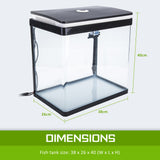 Aquariums: Aquarium Curved Glass RGB LED Fish Tank Set Filter Pump 30L