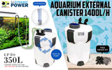 Aquarium Filters & Pumps: Aquarium UV Light External Canister Filter 1400L/H + Media Kit