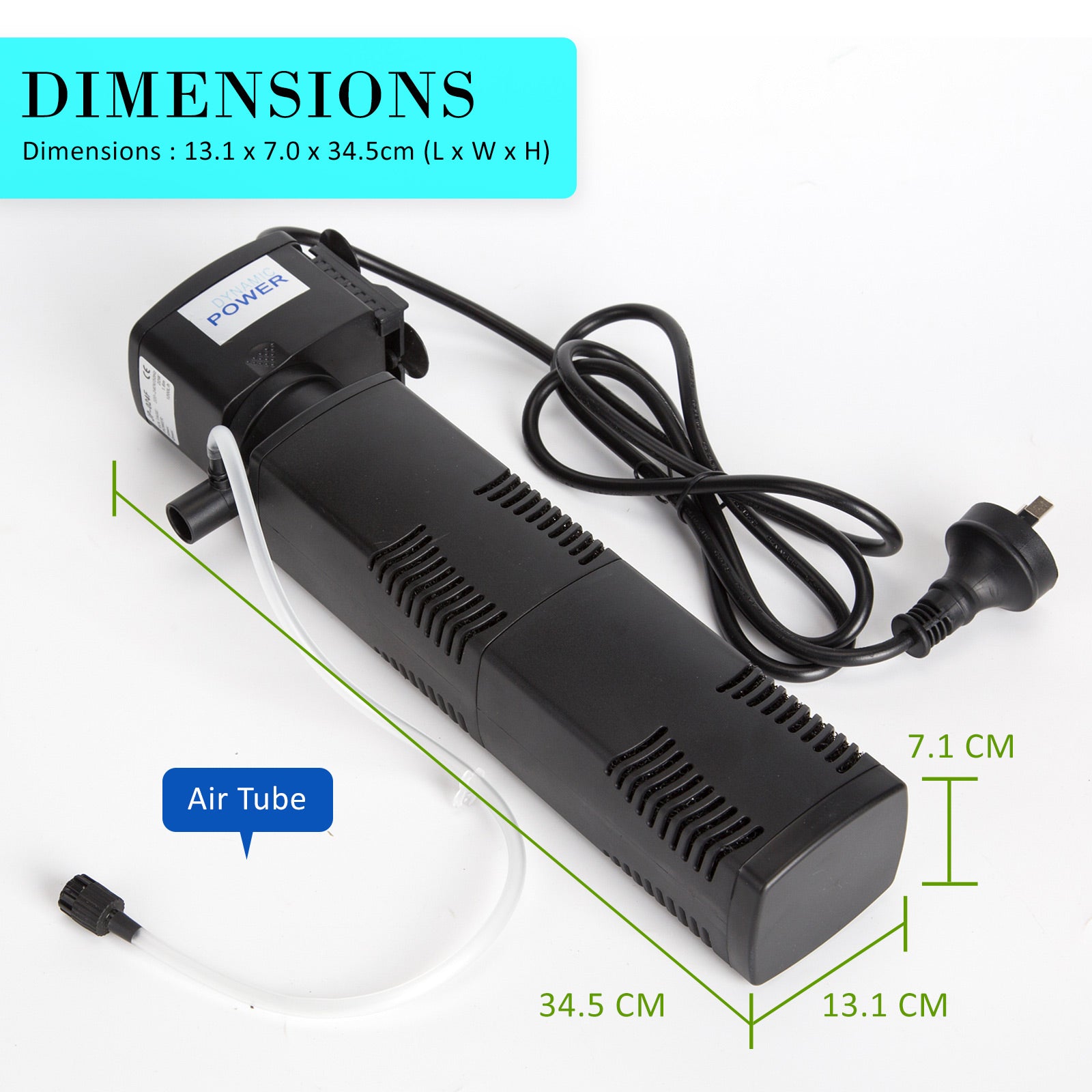 Aquarium Filters & Pumps: Aquarium Submersible Filter Pond Pump 1600L/H 35W 2.5m