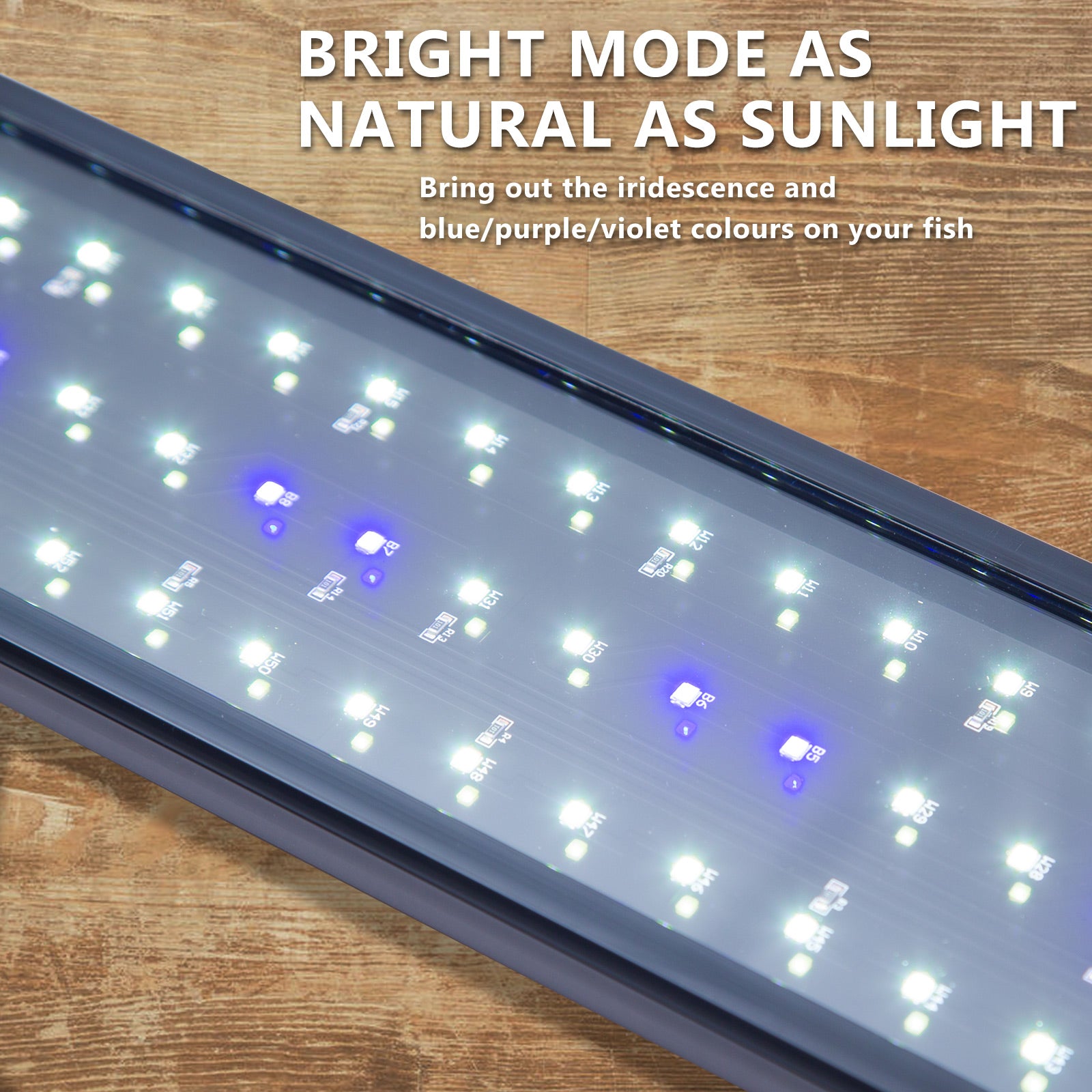 Aquarium Lighting: 27W Aquarium Blue White LED Light for Tank 95-115cm