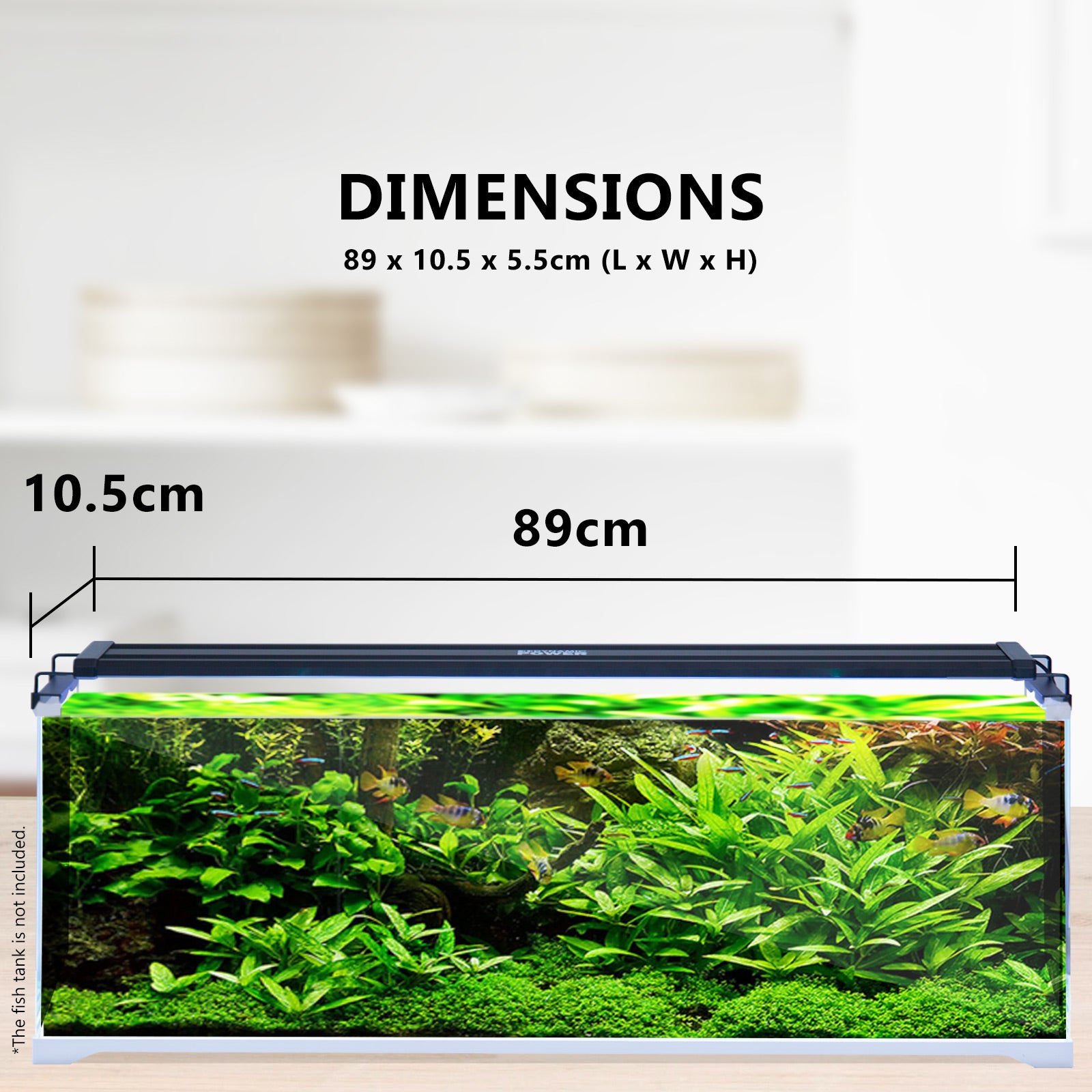 Aquarium Lighting: 27W Set 2 Aquarium Blue White LED Light for Tank 95-115cm