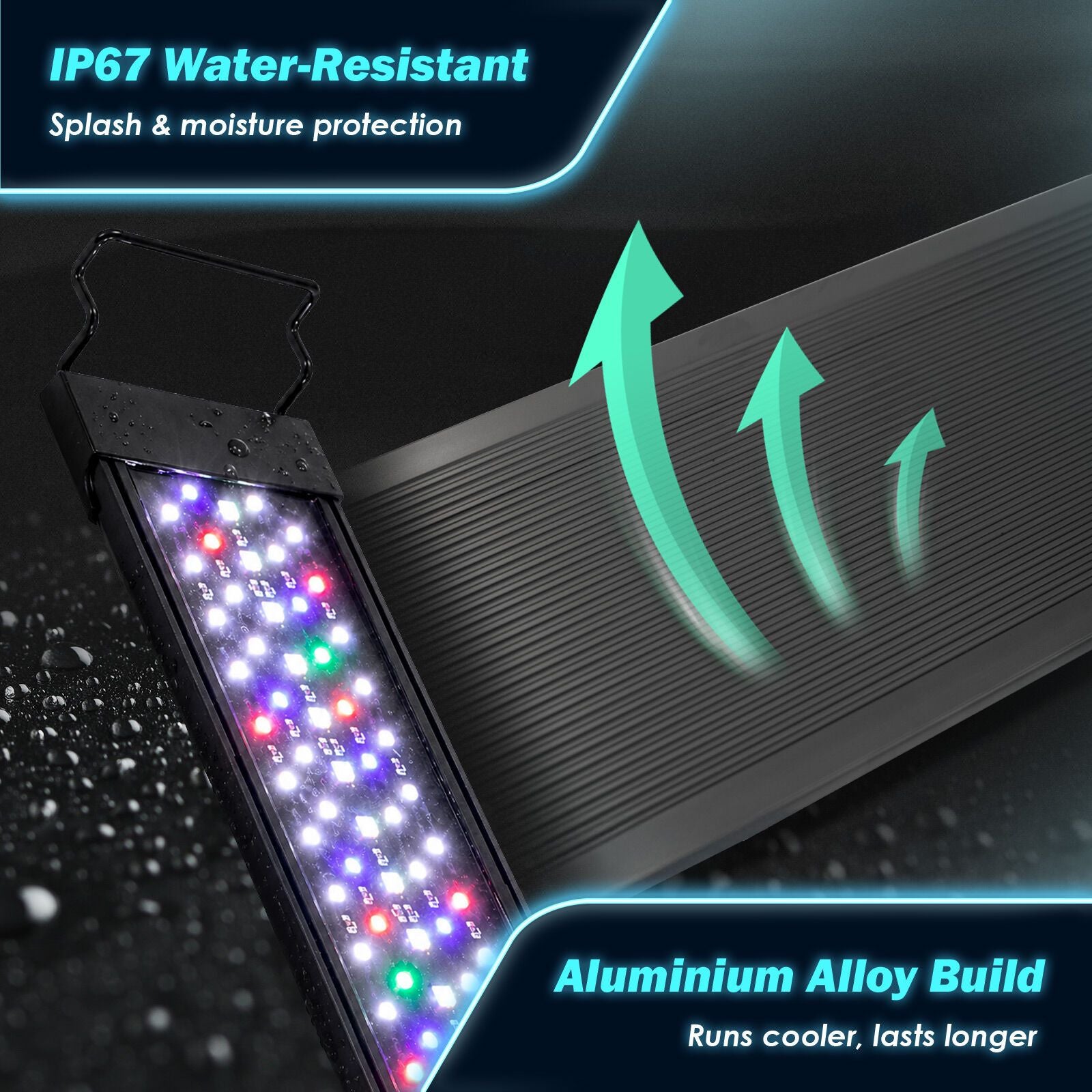 Dynamic Power Planted Aquarium LED Light Day Night Cycle Full Spectrum 30W 75cm