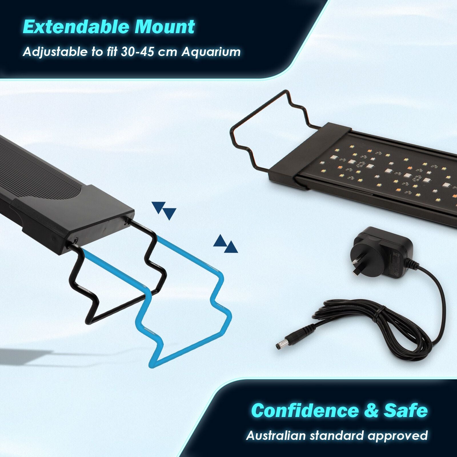 Dynamic Power Planted Aquarium LED Light Day Night Cycle Full Spectrum 12W 26cm