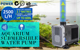 Aquarium Filters & Pumps: Aquarium Submersible Pond Water Pump 2500L/H 45W 2.7m