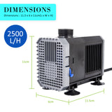 Aquarium Filters & Pumps: Aquarium Submersible Pond Water Pump 2500L/H 45W 2.7m