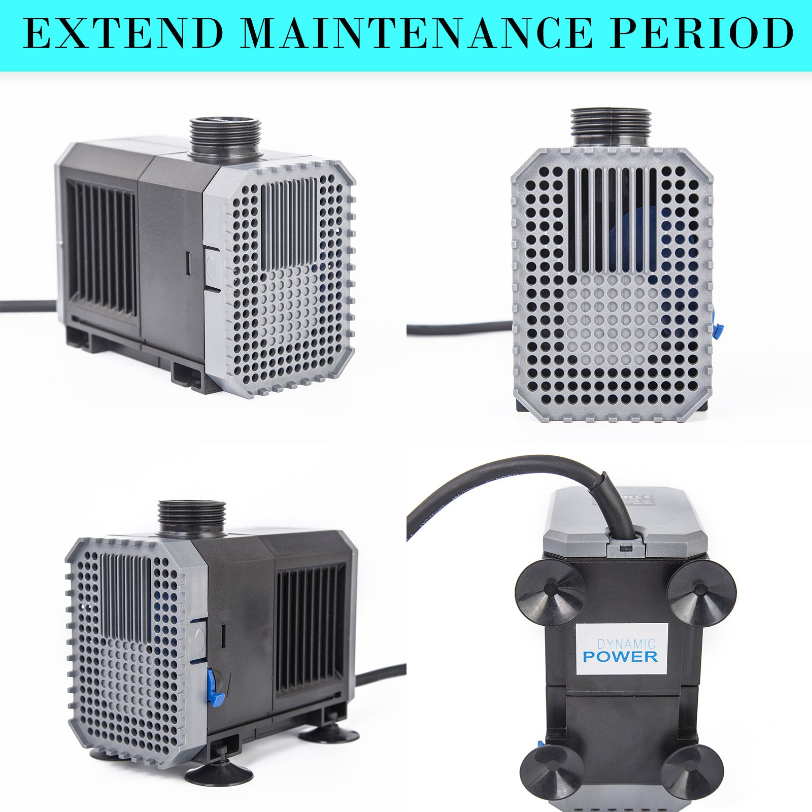 Aquarium Filters & Pumps: Aquarium Submersible Pond Water Pump 3000L/H 55W 3m