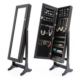 Makeup Organisation & Storage: Mirror Jewellery Cabinet Organiser 2 Drawers LOWE 146cm BLACK