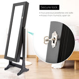 Makeup Organisation & Storage: Mirror Jewellery Cabinet Organiser 2 Drawers LOWE 146cm BLACK