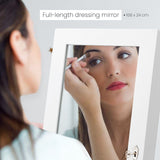 Makeup Organisation & Storage: Mirror Jewellery Cabinet Organiser 2 Drawers LOWE 146cm WHITE