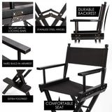 Table & Bar Stools: Director Movie Folding Tall Chair 76cm DARK HUMOR