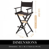 Table & Bar Stools: Director Movie Folding Tall Chair 76cm DARK HUMOR