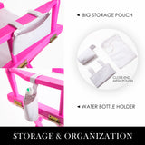 Table & Bar Stools: Director Movie Folding Tall Chair 76cm PINK HUMOR