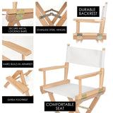 Table & Bar Stools: Director Movie Folding Tall Chair 76cm Beech WOOD HUMOR