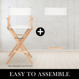Table & Bar Stools: Director Movie Folding Tall Chair 76cm Beech WOOD HUMOR