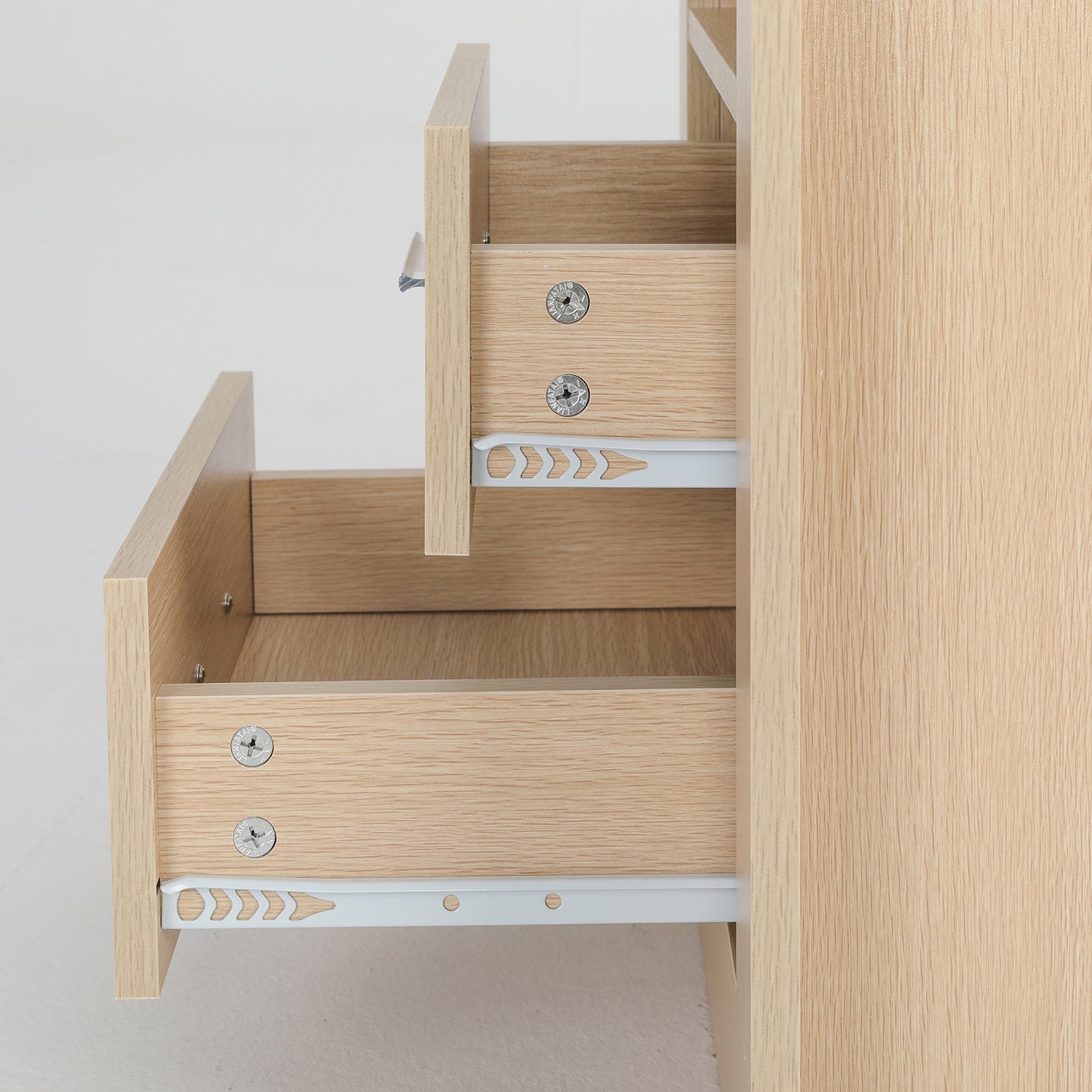 Bedside Tables: 2X Bedside Table Side Storage Cabinet Nightstand Bedroom 2 Drawer 1 Shelf ZURI OAK