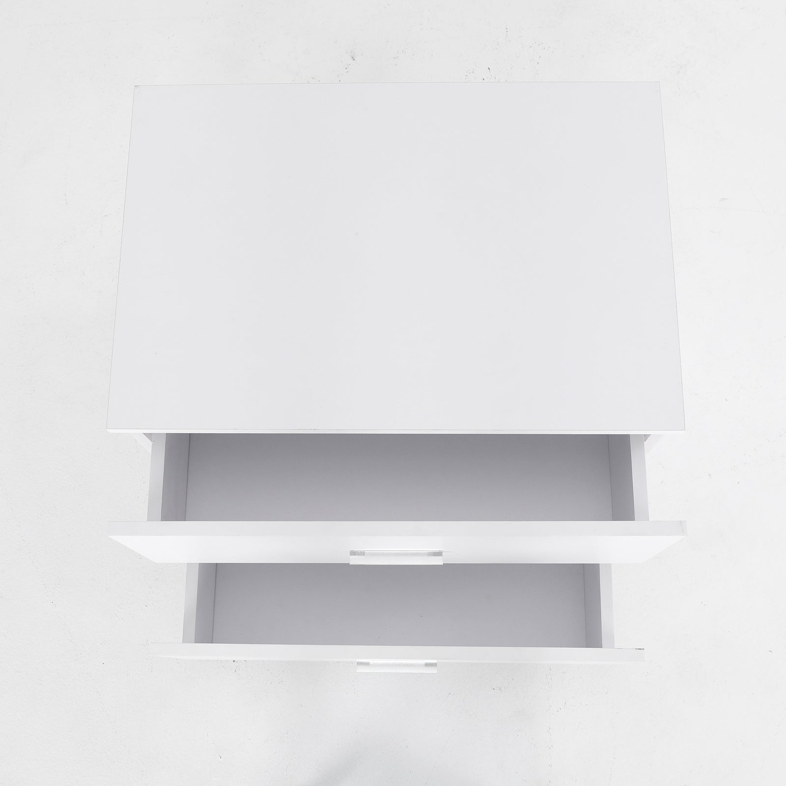 Bedside Tables: Bedside Table Side Storage Cabinet Nightstand Bedroom 2 Drawer Legs ETTA WHITE