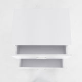 Bedside Tables: Bedside Table Side Storage Cabinet Nightstand Bedroom 2 Drawer Legs ETTA WHITE