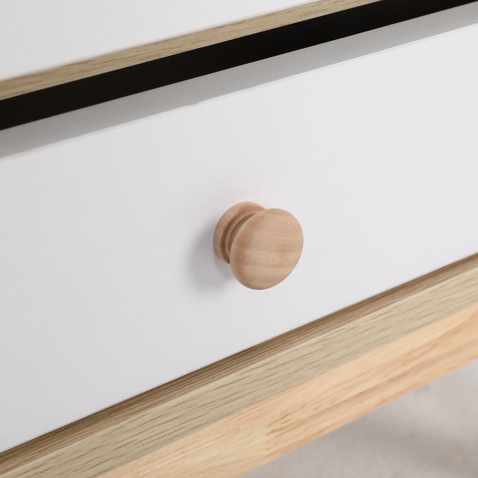 Bedside Tables: 2X Bedside Table Side Storage Cabinet Nightstand Bedroom 2 Drawer ANYA OAK