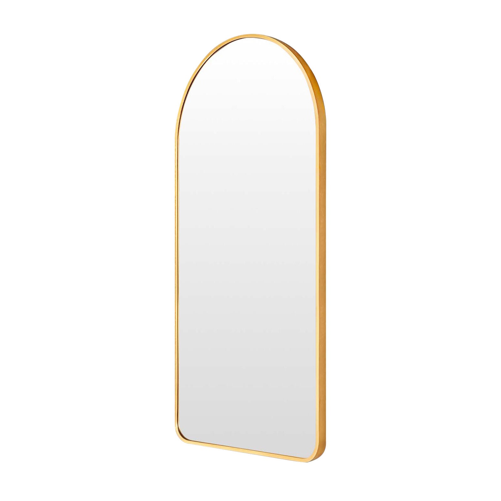 Mirrors: Wall Arch Mirror Arc Aluminum Frame Bathroom 50x100cm GOLD