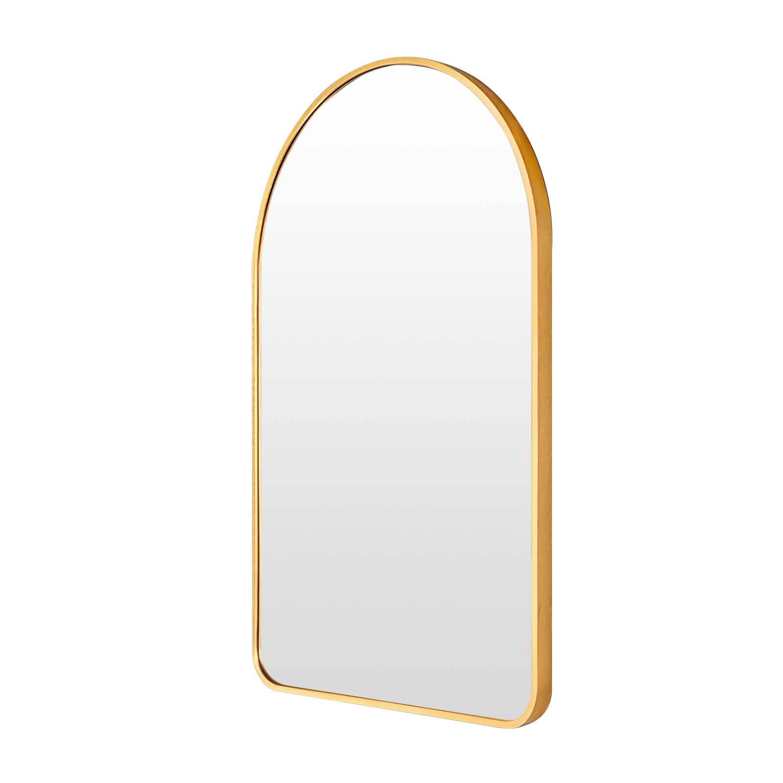 Mirrors: Wall Arch Mirror Arc Aluminum Frame Bathroom 50x80cm GOLD