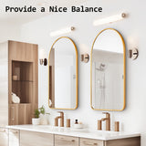 Mirrors: Wall Arch Mirror Arc Aluminum Frame Bathroom 50x80cm GOLD