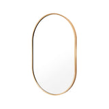 Mirrors: Wall Mirror Oval Aluminum Frame Bathroom 50x75cm GOLD