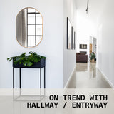 Mirrors: Wall Mirror Oval Aluminum Frame Bathroom 50x75cm GOLD