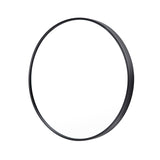 Mirrors: Wall Mirror Round Aluminum Frame Bathroom 80cm BLACK