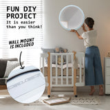 Mirrors: LED Wall Mirror Round Anti-Fog Bathroom 50cm